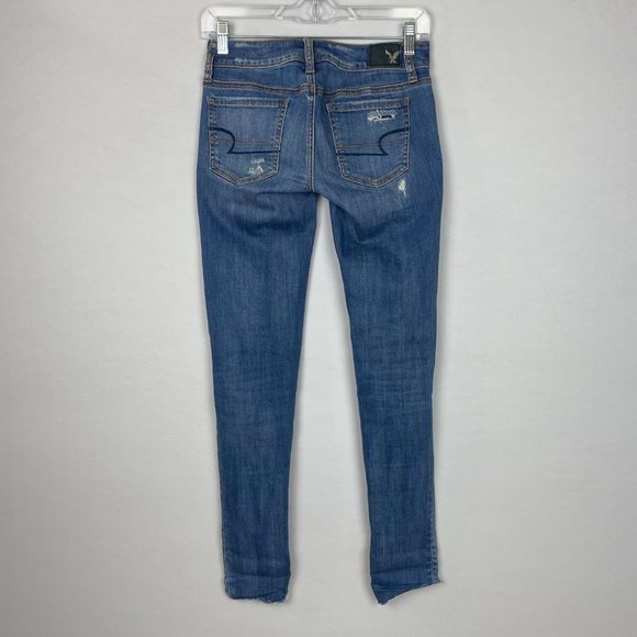 AE Super Low Stretch AEO Denim Jegging Jeans 0 L - Picture 5 of 13